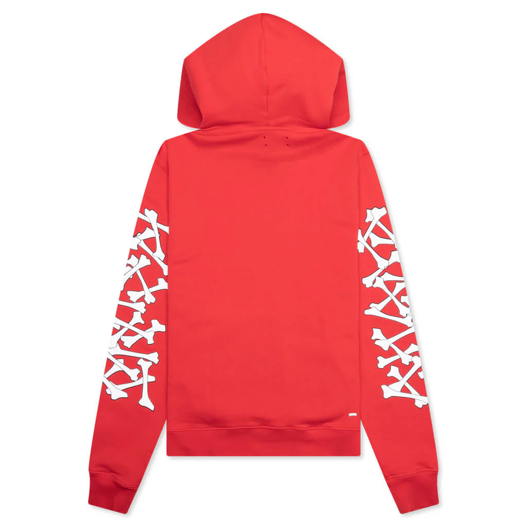 Bones Stacked Hoodie - Red - Image 2