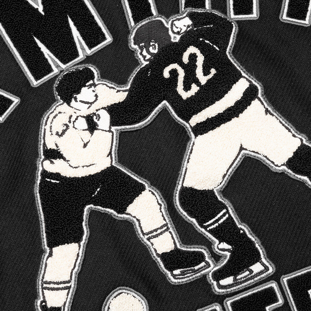Hockey Varsity Bomber - Black - Image 3