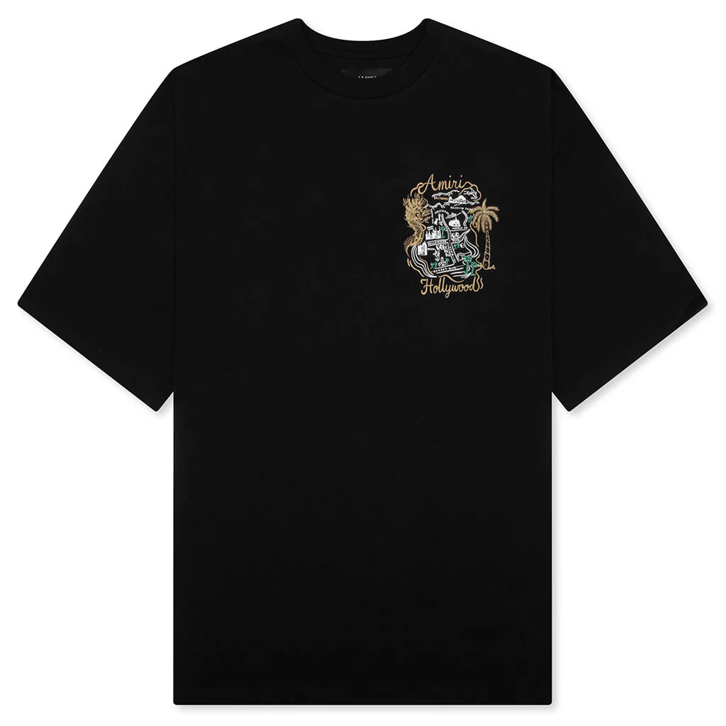 Amiri Hollywood Oversized Tee - Black