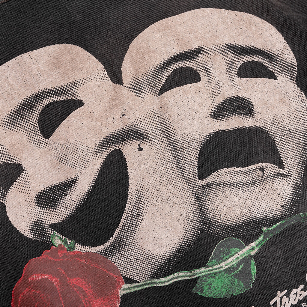 Theatre Masks Oversized Tee - Black - Image 4