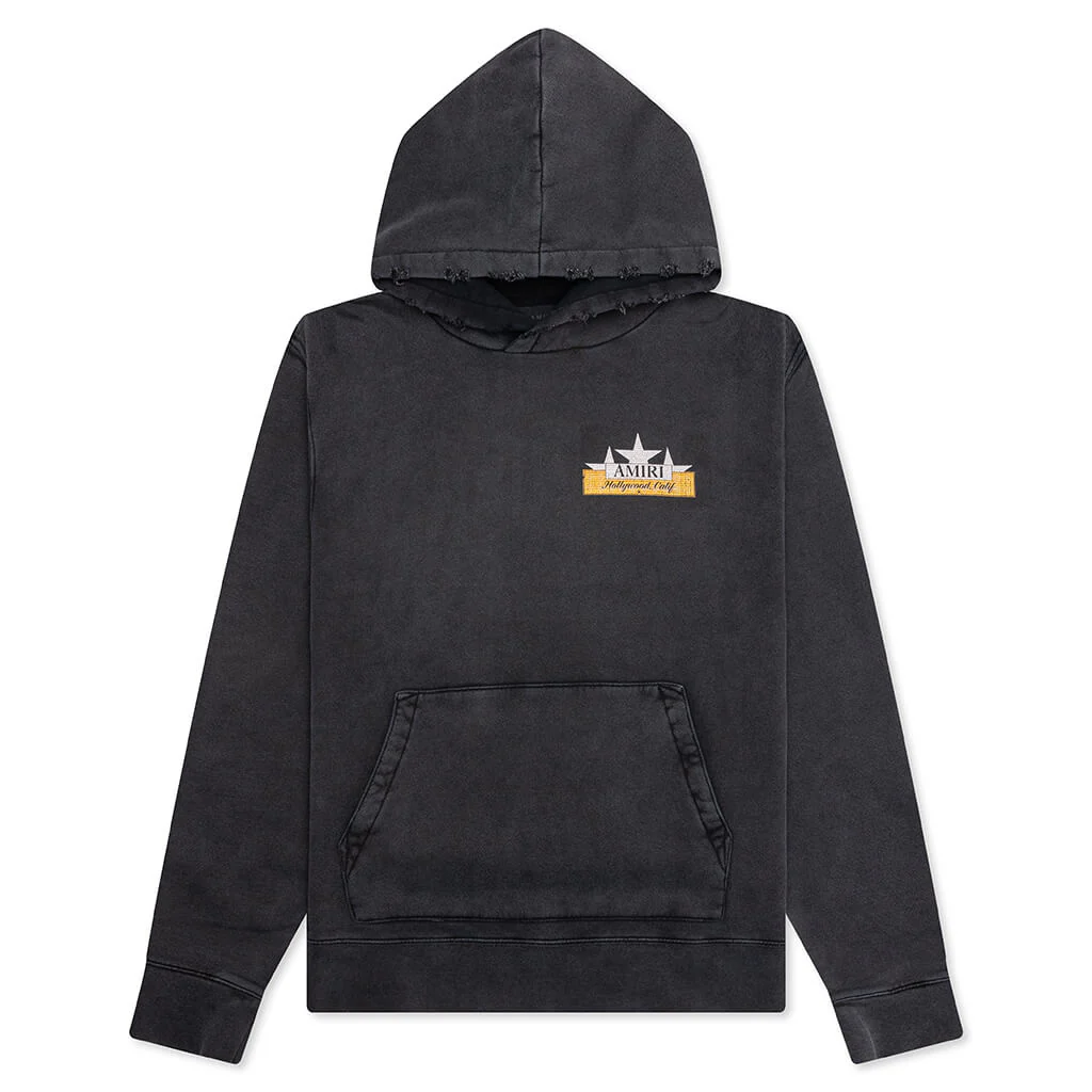 Vintage Crystal Star Hoodie - Black