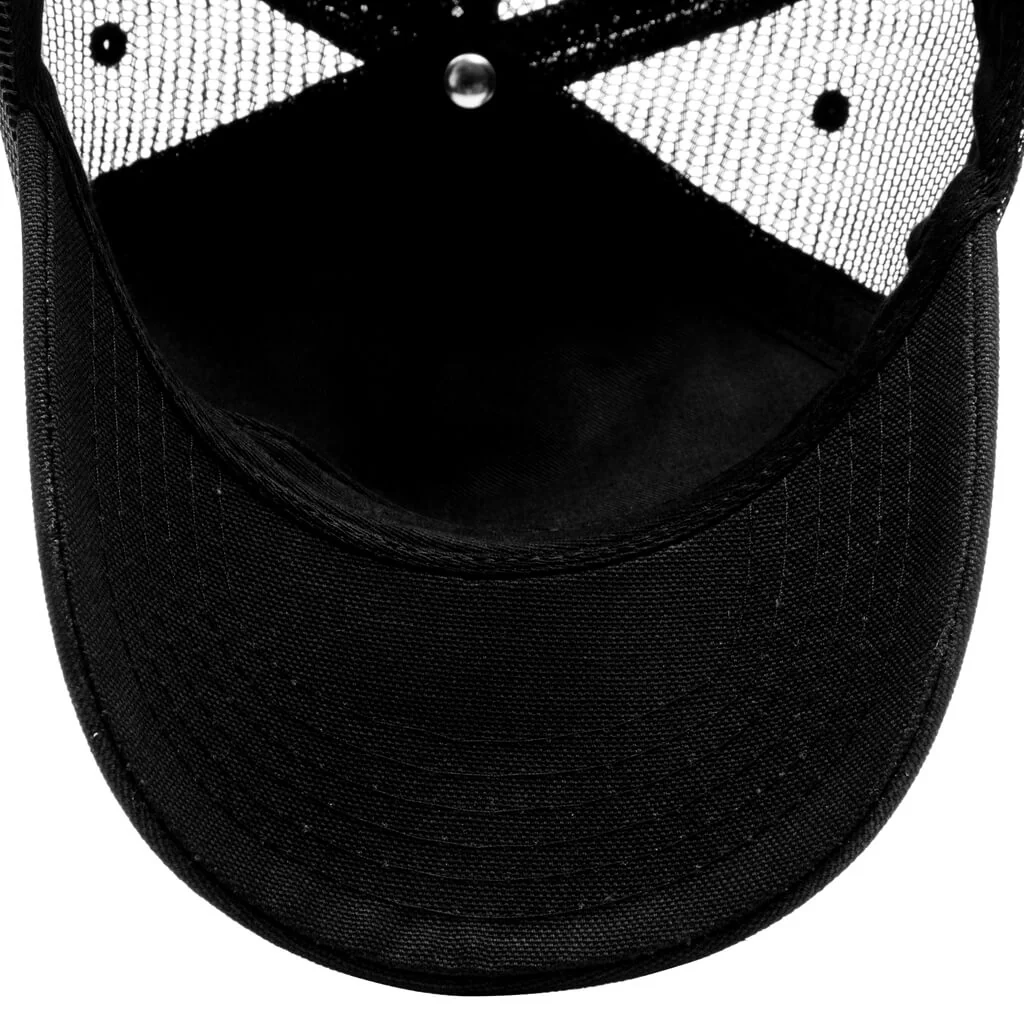 Wolf Logo Trucker Hat - Black - Image 5
