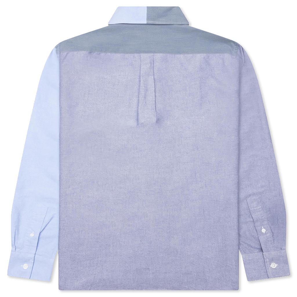 Anchor Classic Fit Patchwork Shirt - Blue - Image 2