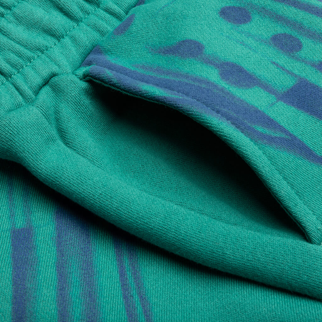 Dice Print Sweat Short - Teal/Purple - Image 3