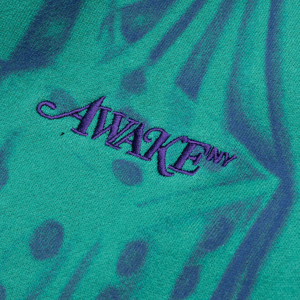 Dice Print Sweat Short - Teal/Purple - Image 4