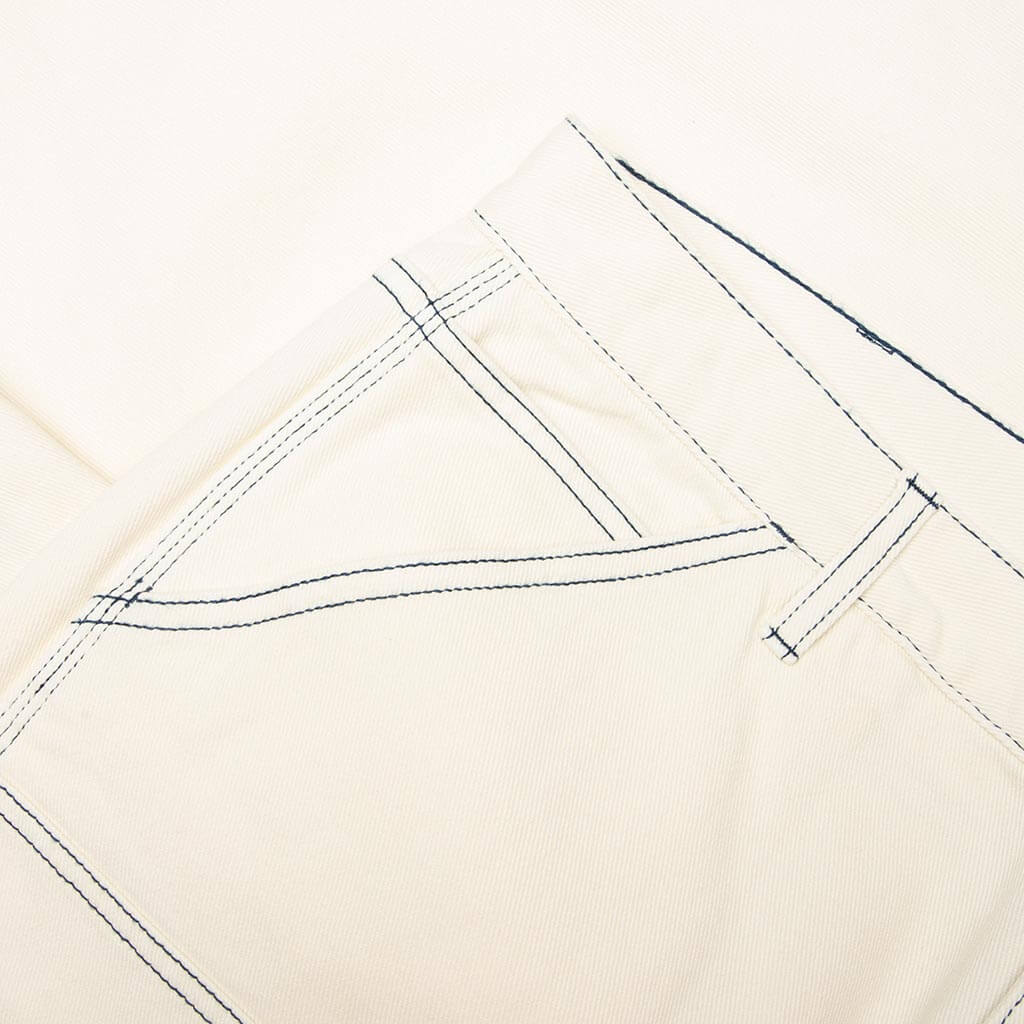 Double Knee Jort - Cream - Image 4