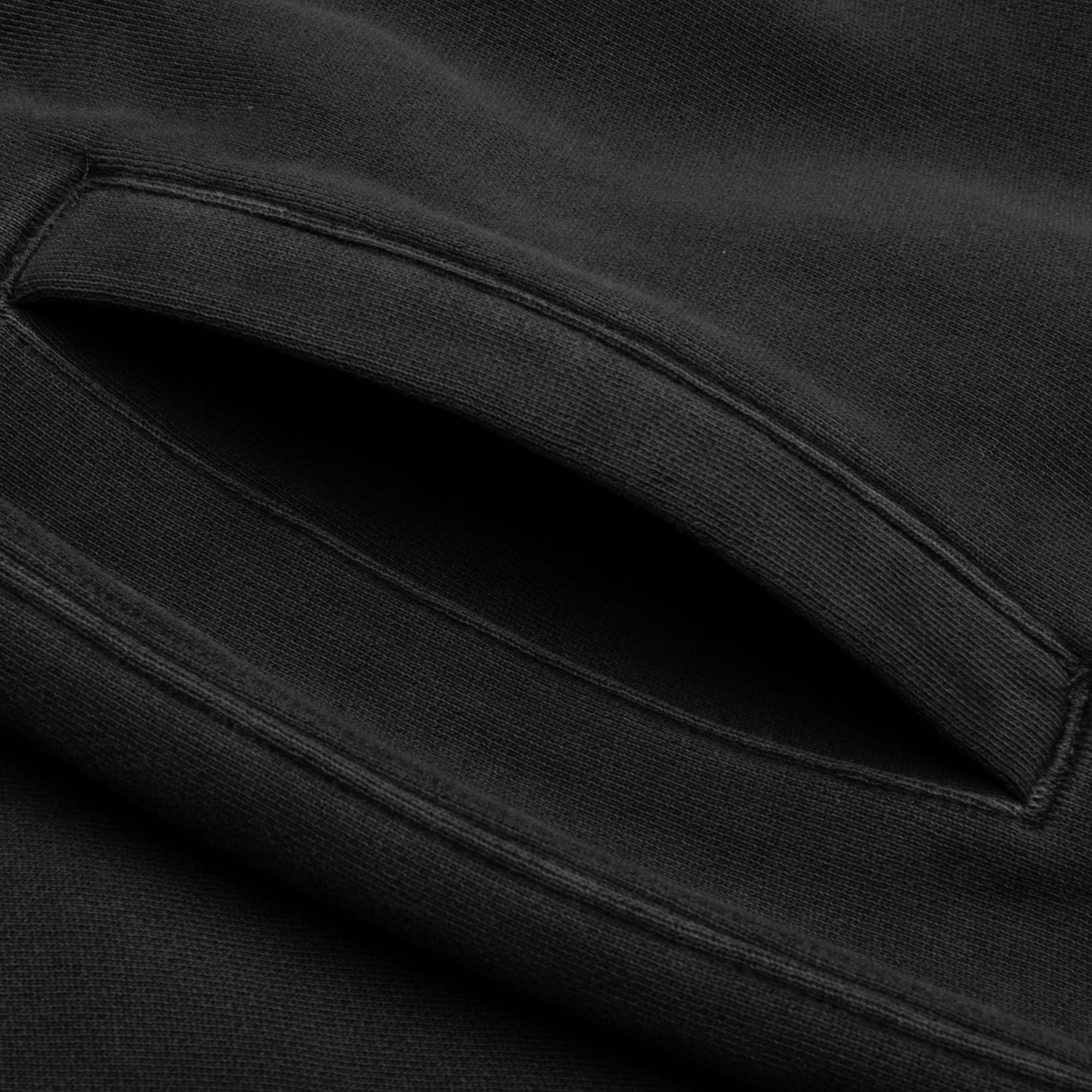 Embroidered Logo Open End Sweat Pant - Black - Image 3