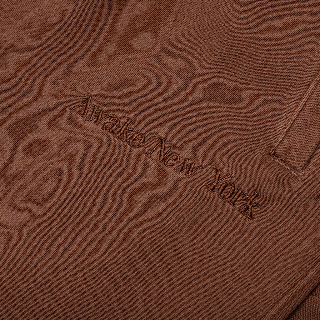 Embroidered Logo Open End Sweat Pant - Mauve - Image 3
