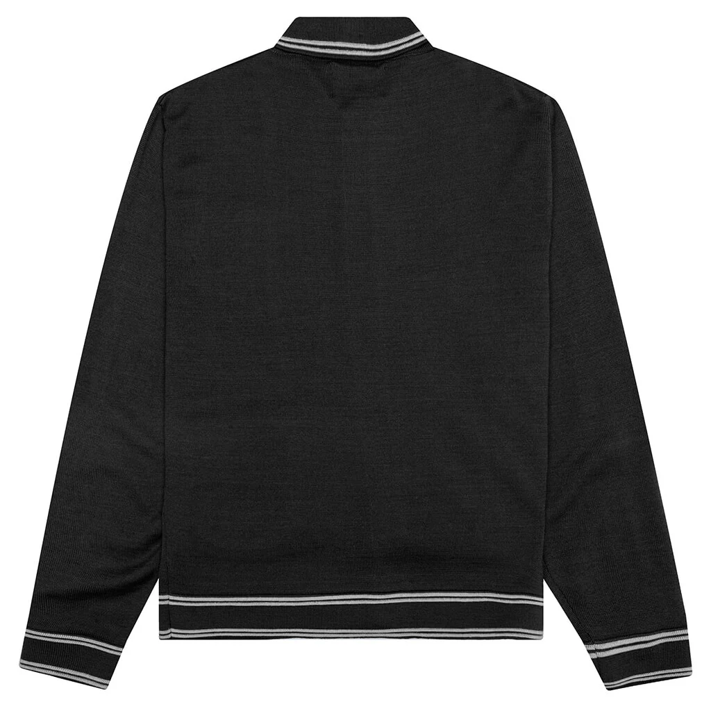 Fine Gauge Knit Cardigan - Black - Image 2