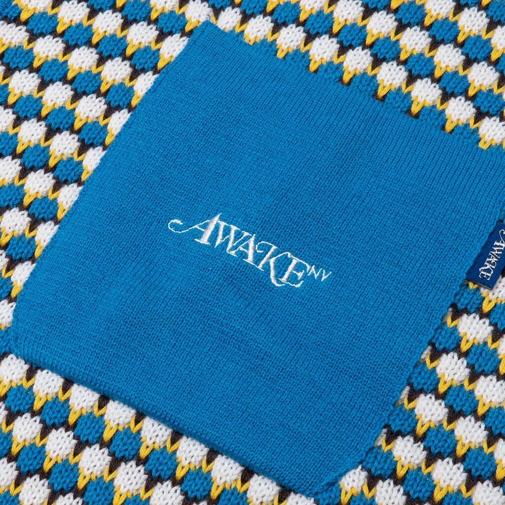 Knit Crochet S/S Button Down - Blue/Multi - Image 4