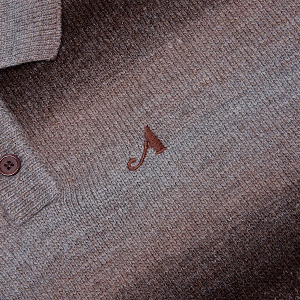 Knit Polo - Brown - Image 3