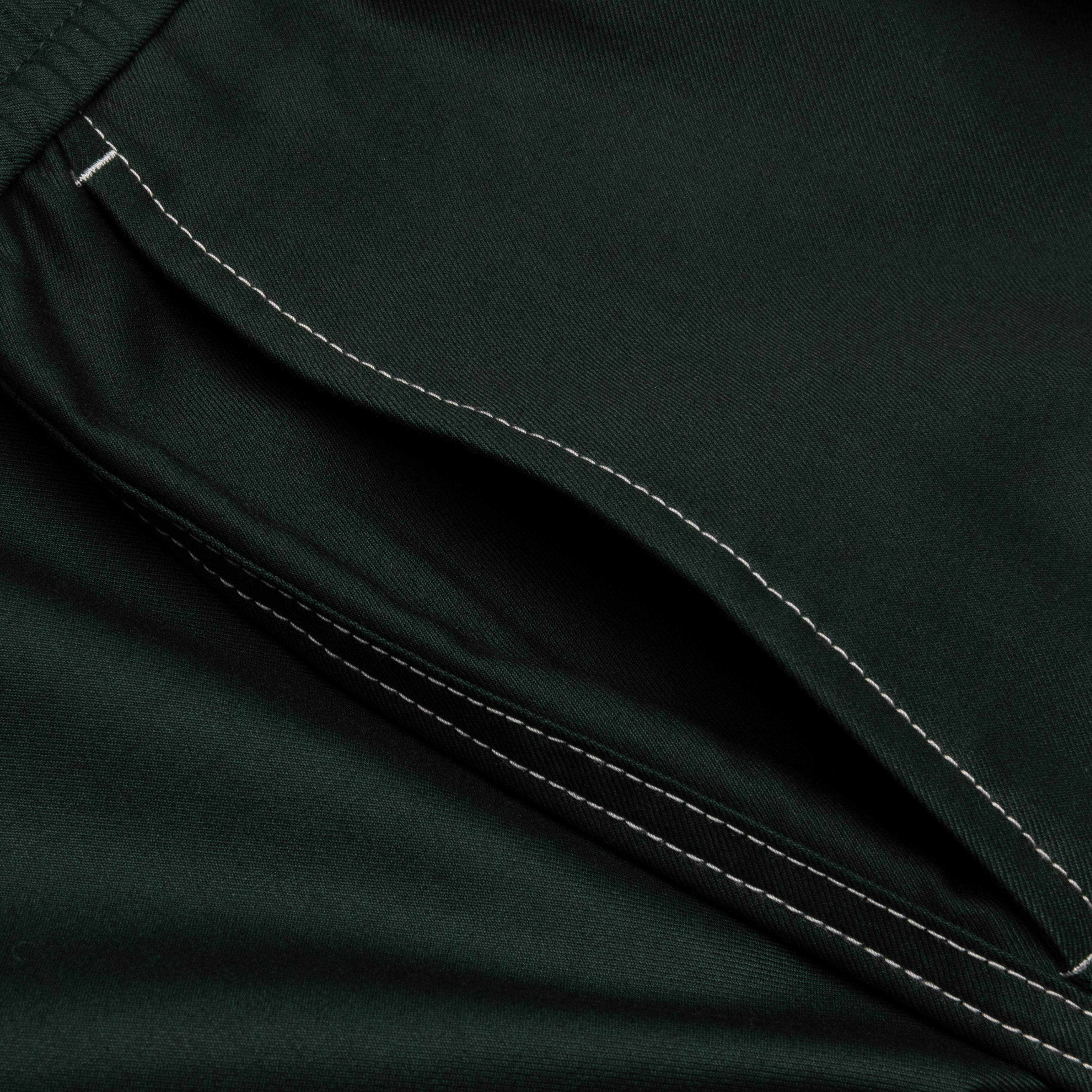 Lightweight Wool Elasticated Woven Pant - Forest Green - Image 3