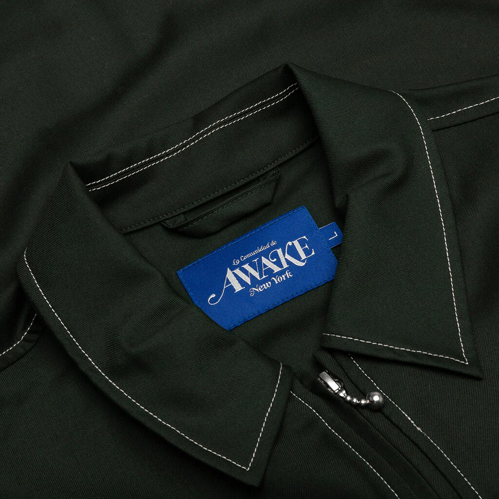 Lightweight Wool Harrington Jacket - Blue or Forest Green - Image 3