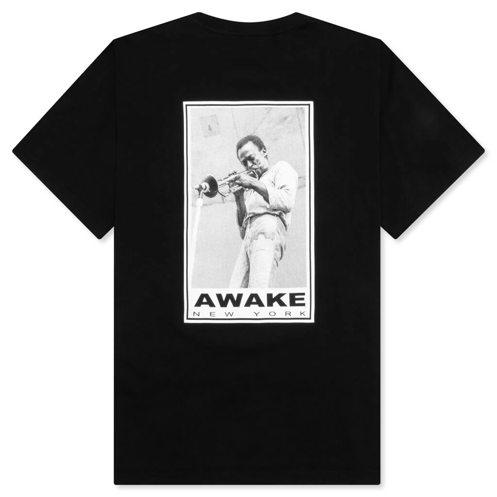 Miles Davis Printed S/S Tee - Black - Image 2