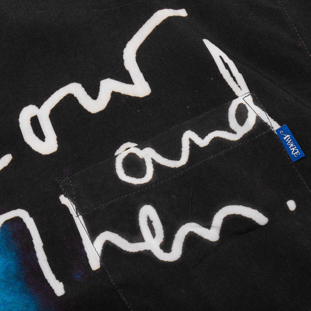 Awake NY x Gil Scott Heron Camp Shirt - Black - Image 4