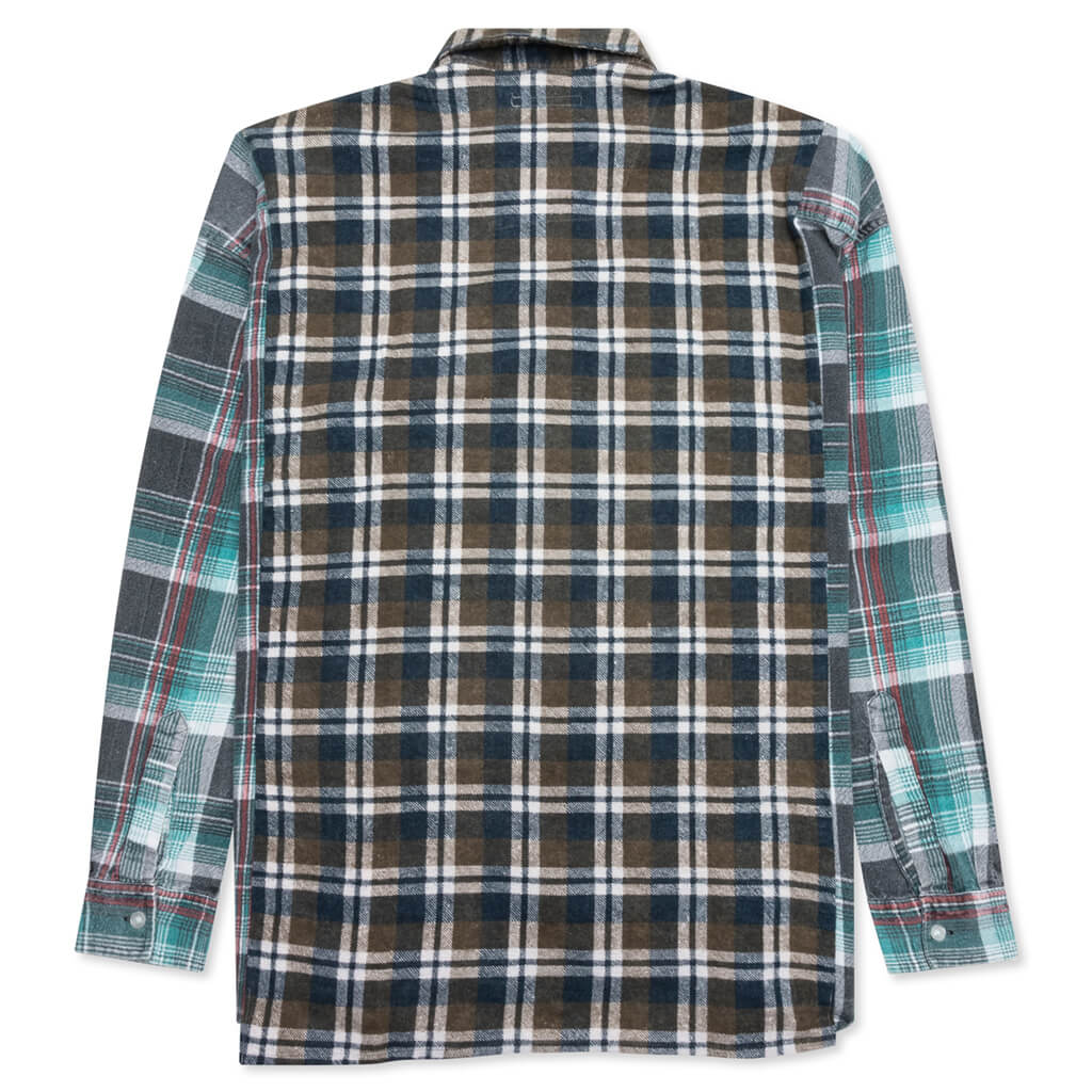 Flannel Shirt Ribbon Wide Shirt - Assorted - Image 2