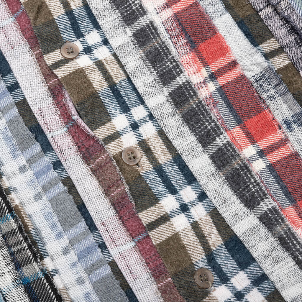 Flannel Shirt Ribbon Wide Shirt - Assorted - Image 3