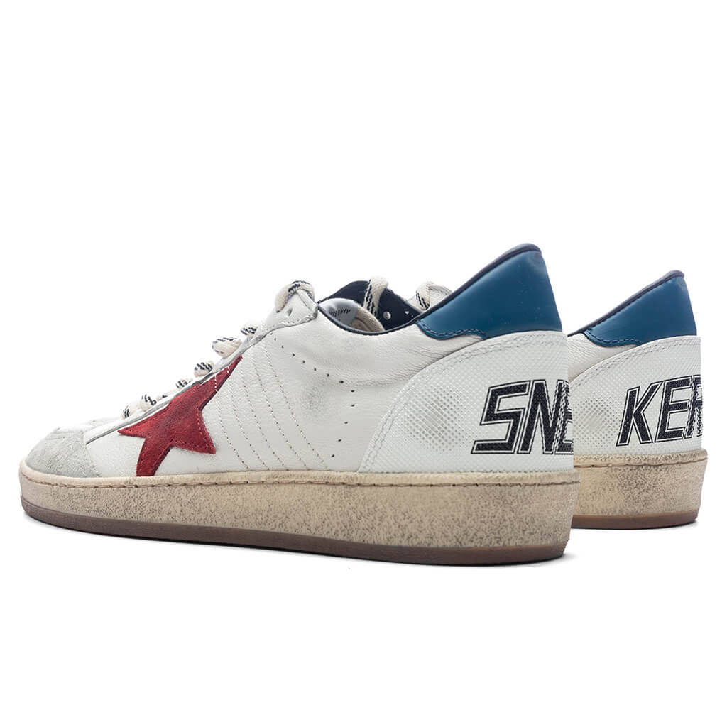 Ball Star Nappa Upper Suede Star - White/Red/Ice - Image 3