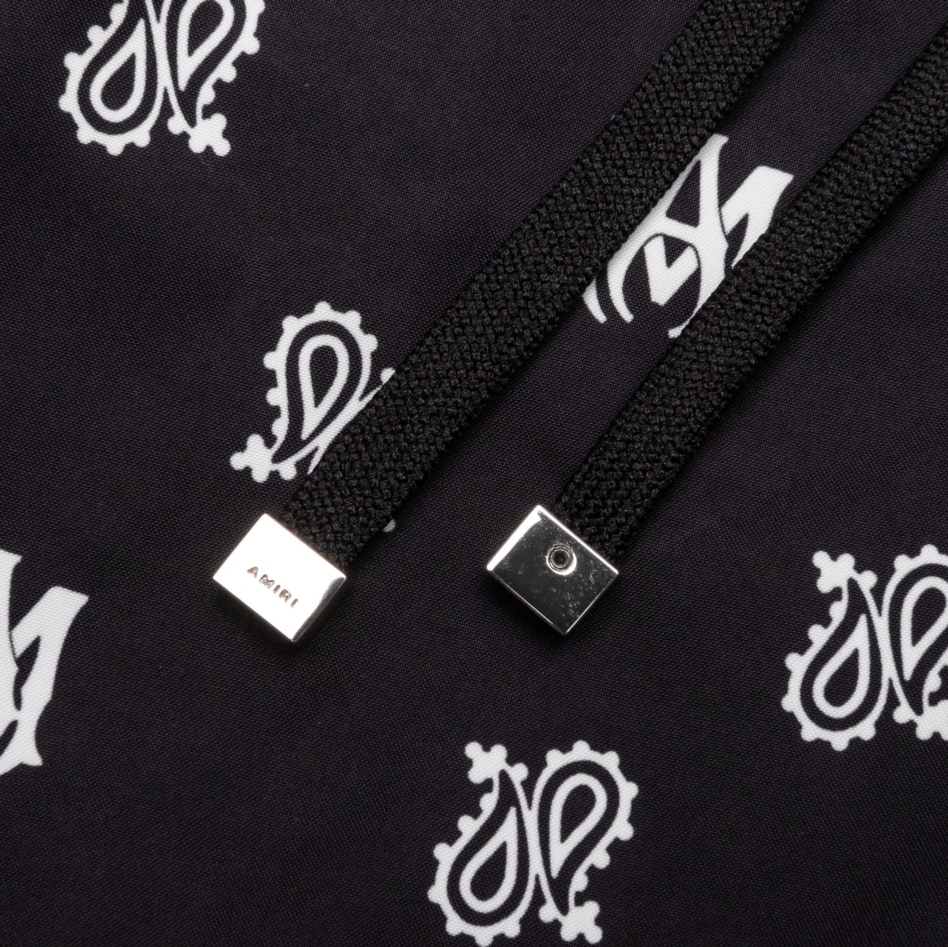 Bandana Paisley Swim Trunk - Black - Image 3