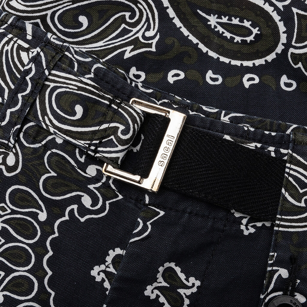 Bandana Print Pants - Navy - Image 3