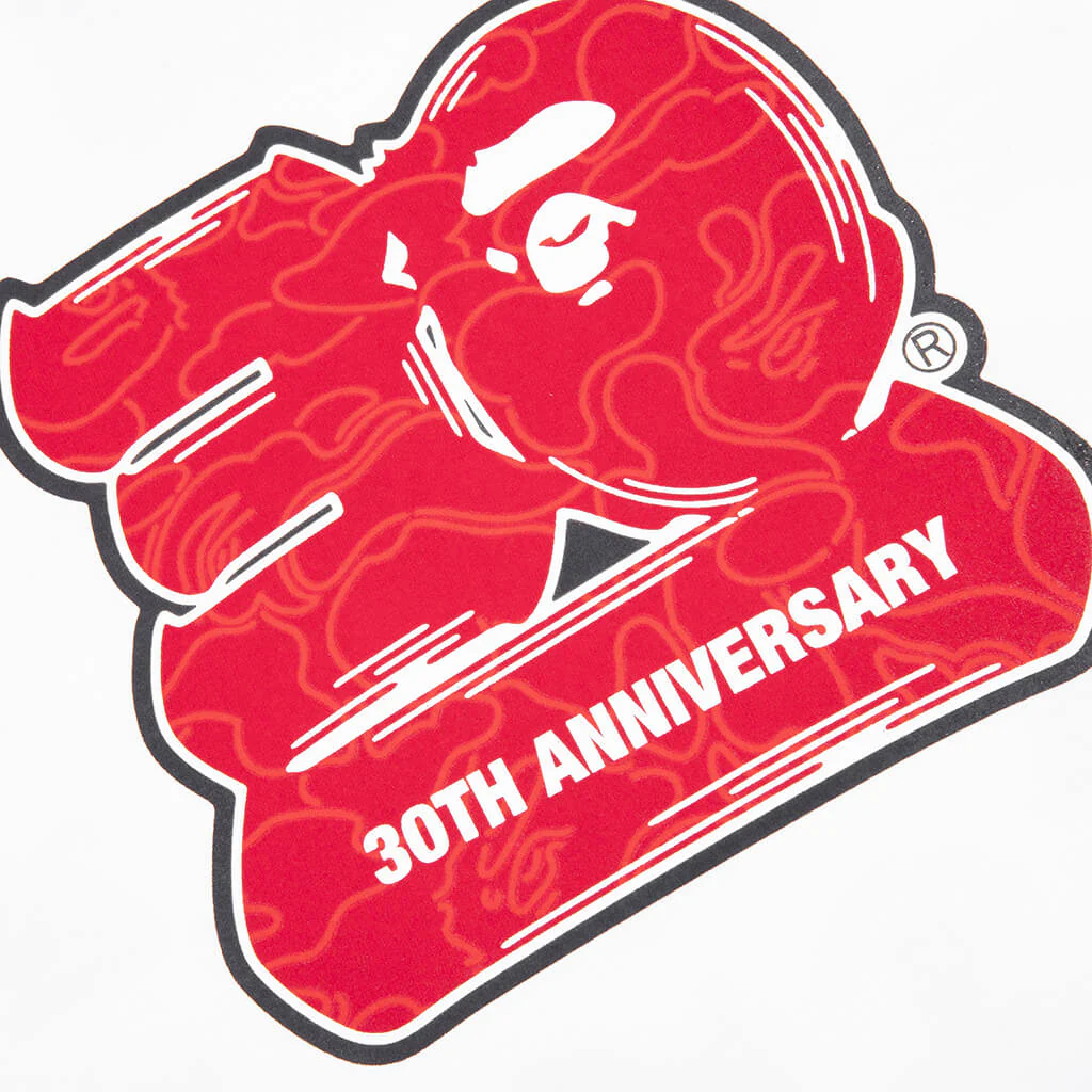 Bape 30 Th Anniversary Tee #2 - White/Red - Image 3