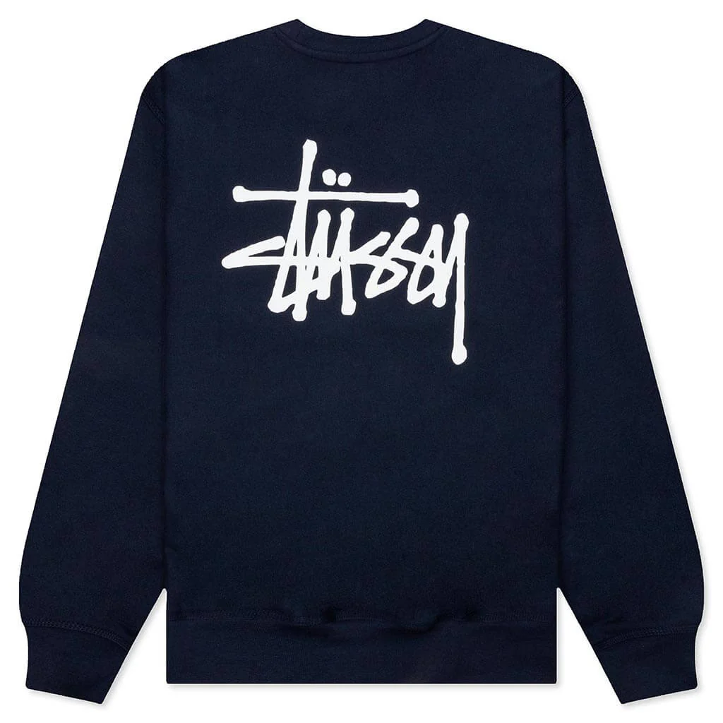 Basic Stussy Crew - Navy - Image 2