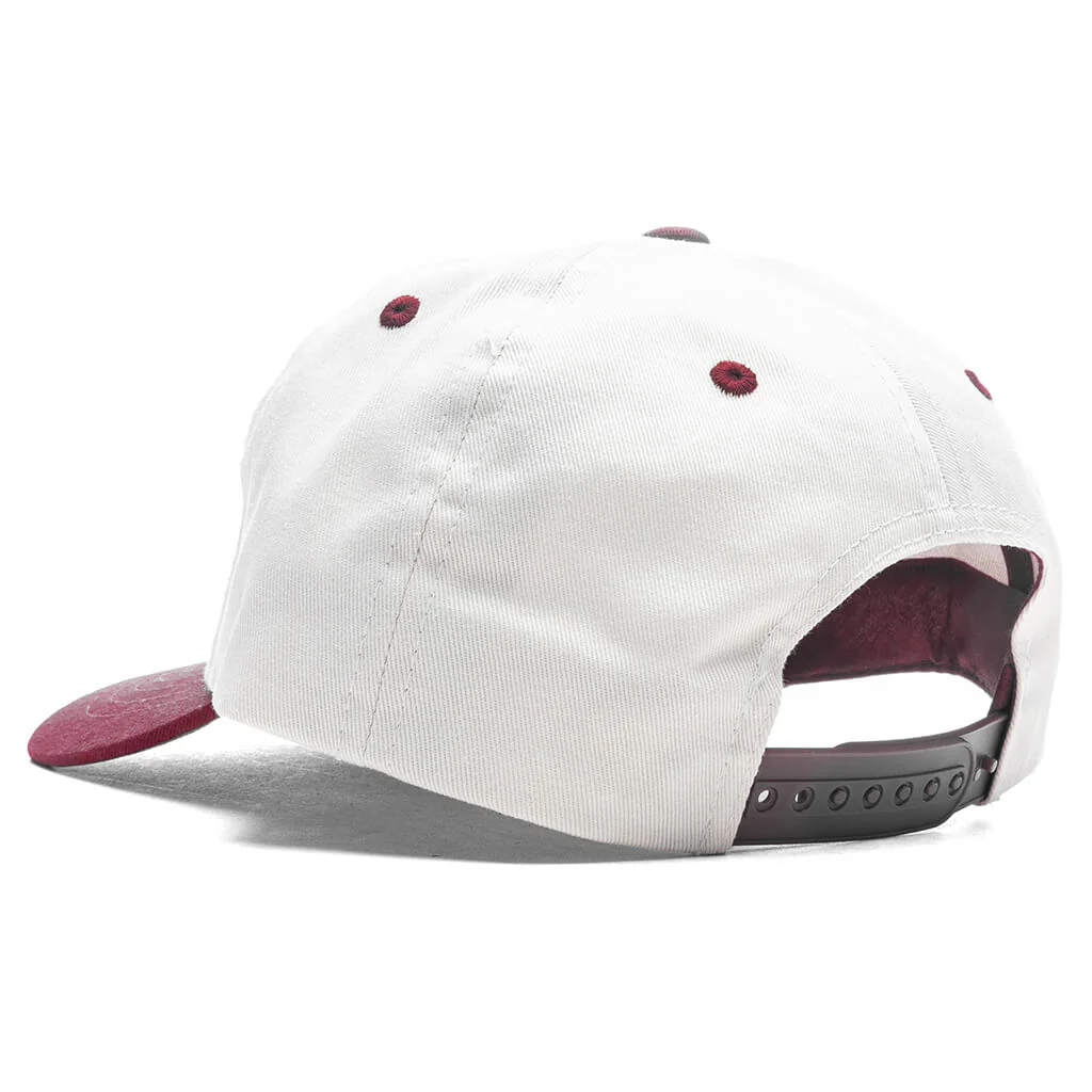 Big Basic Vintage Cap - Natural/Wine - Image 4