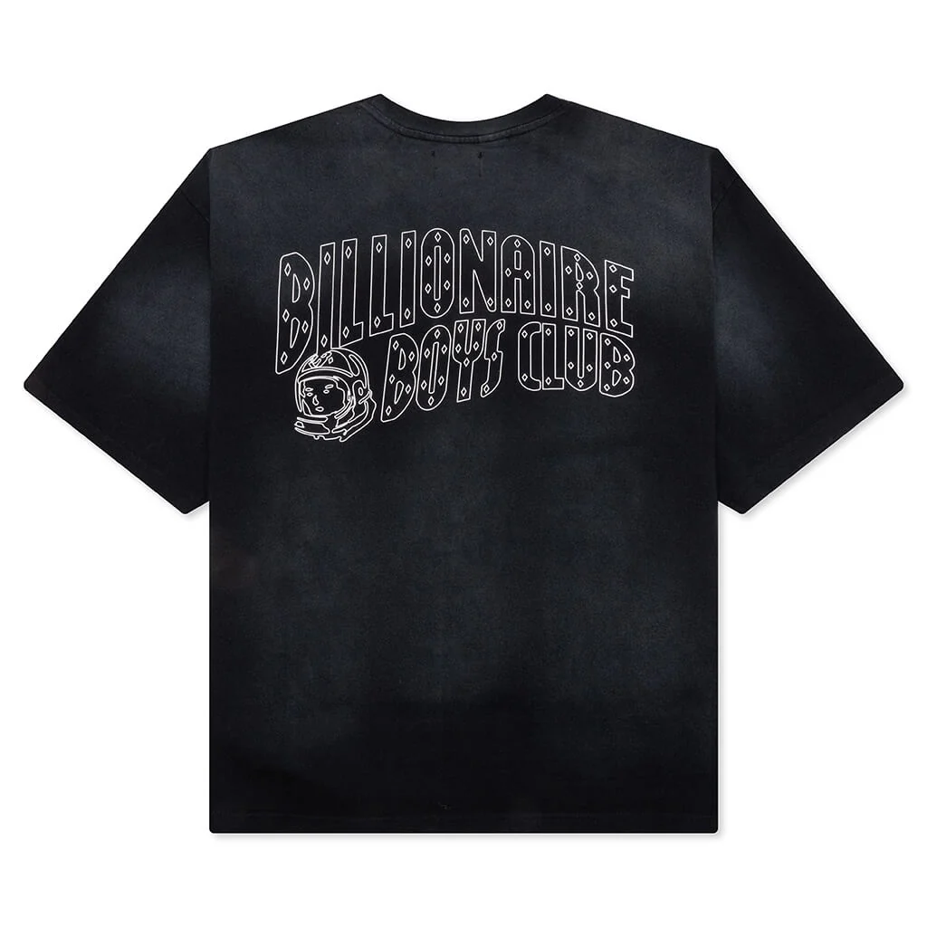 BB Faded Helmet S/S Crop Fit Knit - Black - Image 2