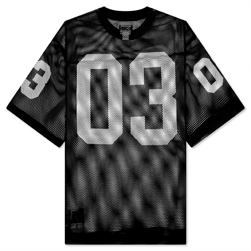 Cropped Varsity Jersey - Black - Image 2