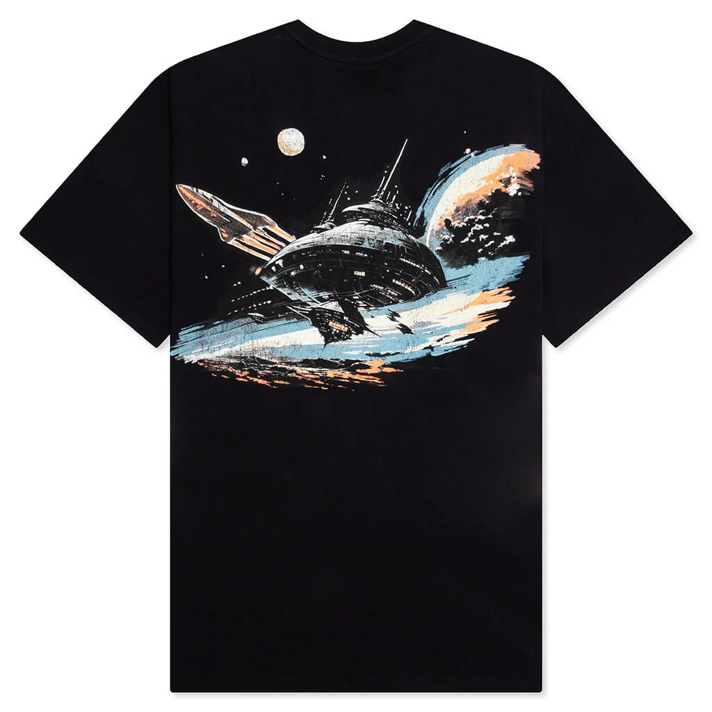 Space Runner S/S Knit Oversized Fit Shirt - Black - Image 2
