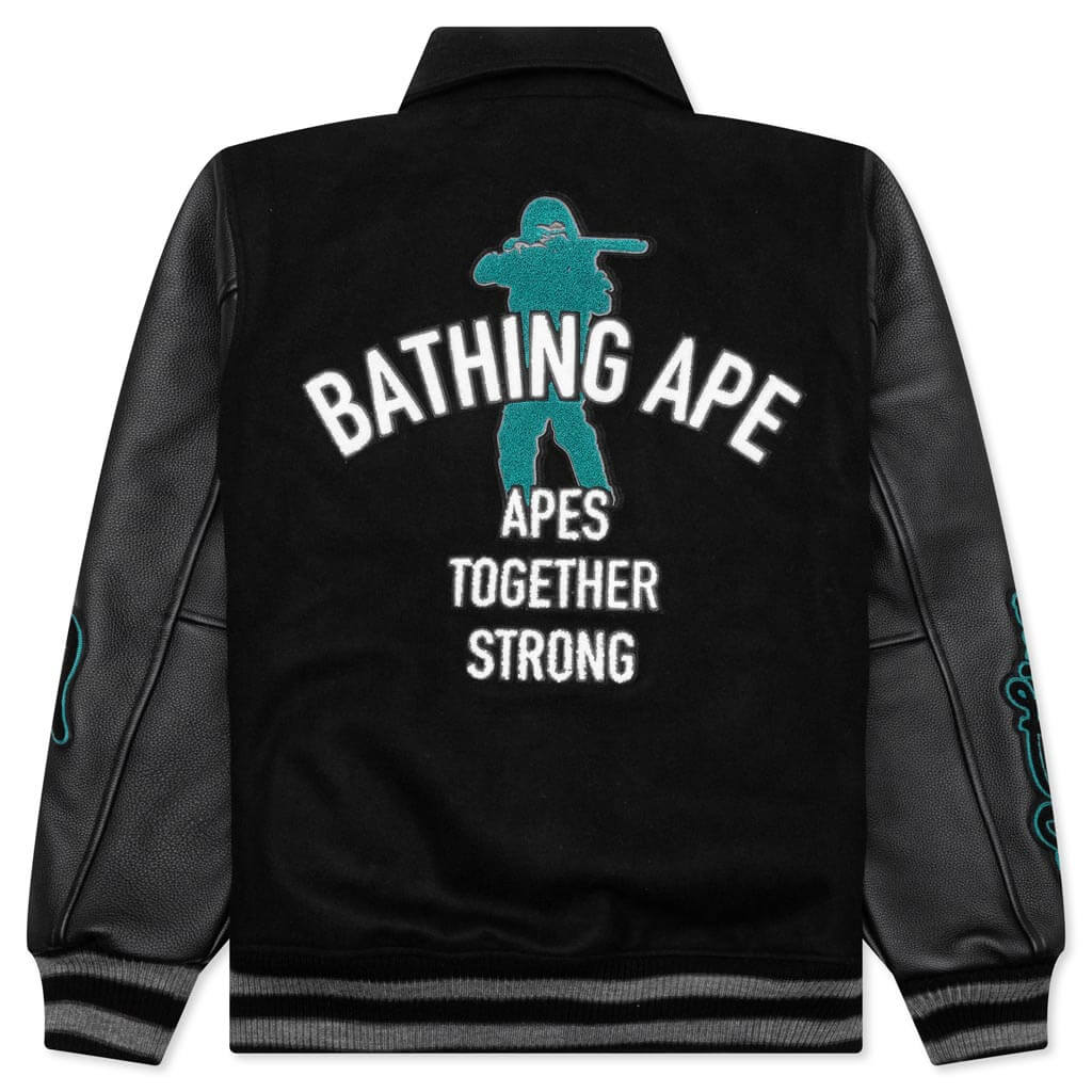 Bape Varsity Jacket - Black - Image 2