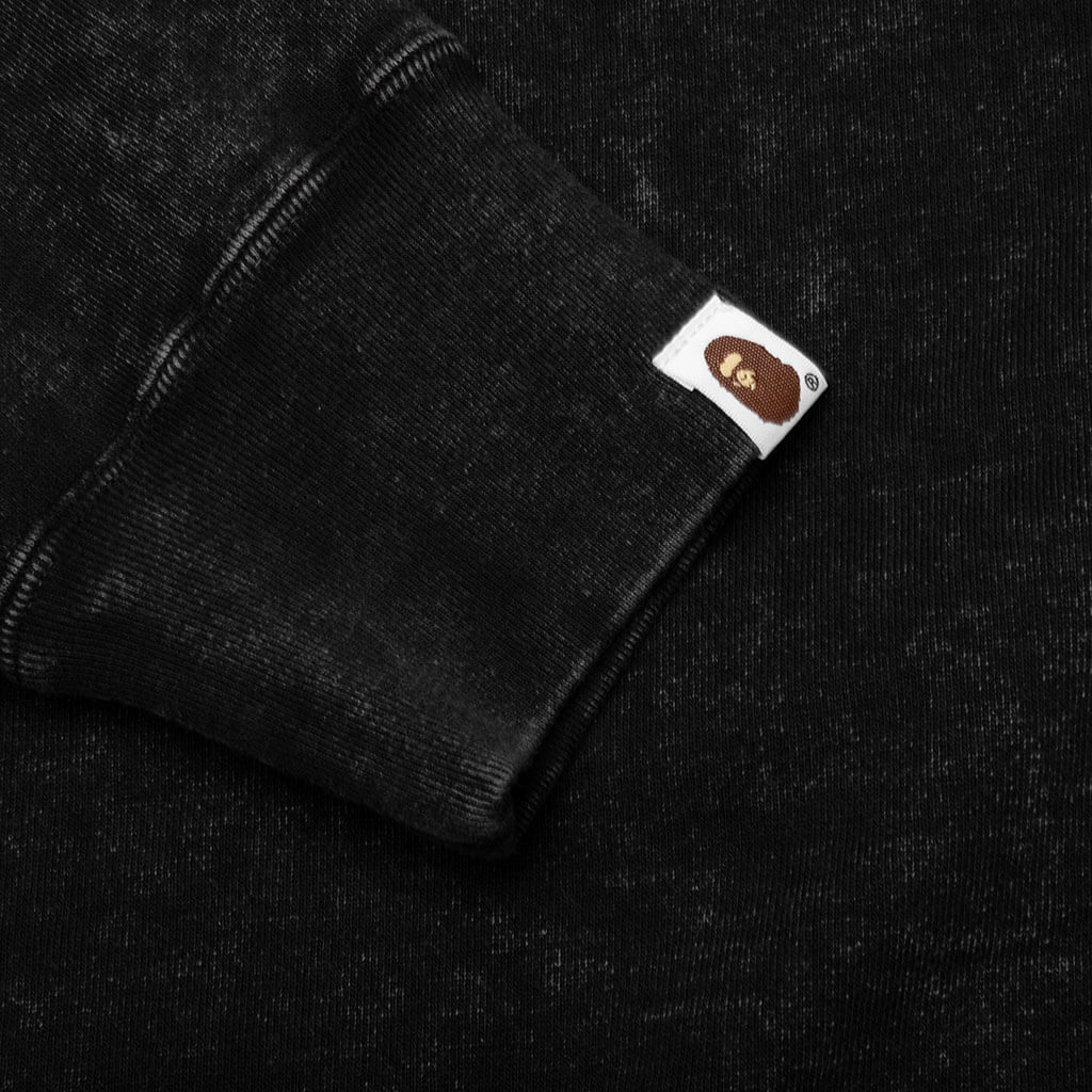 Over Dye Pullover Relaxed Fit Hoodie - Black - Image 3
