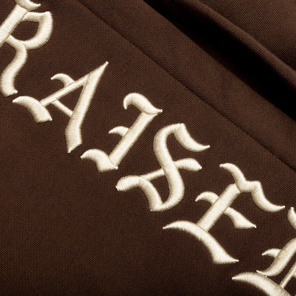 Embroidered Hoodie - Walnut W/ Cream - Image 6