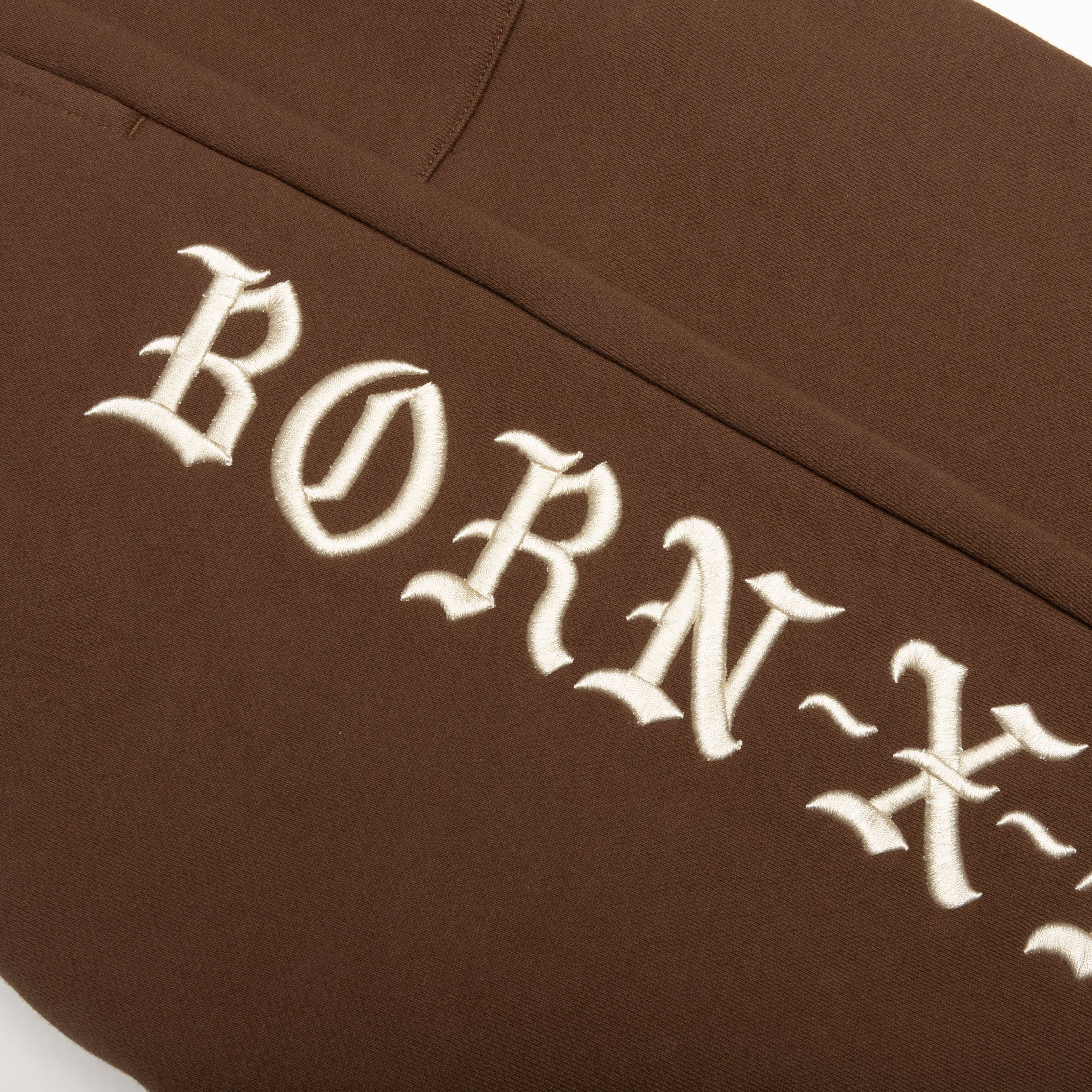 Embroidered Sweatpants - Walnut W/ Cream - Image 4