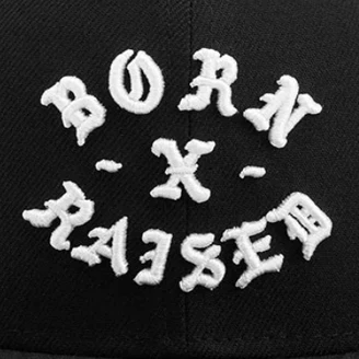 New Era Fitted Rocker Hat - Black W/ White - Image 2