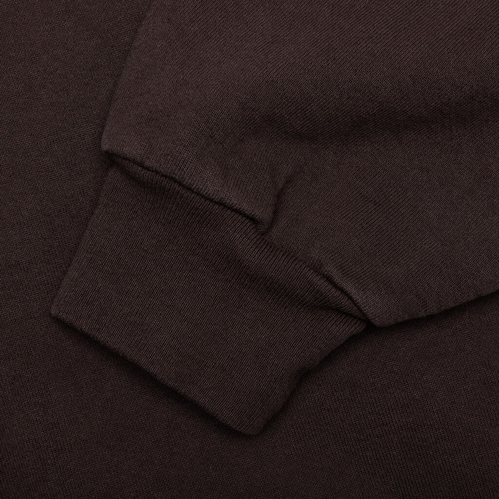Embroidery Script Logo Crewneck Sweater - Chocolate/Creme - Image 4