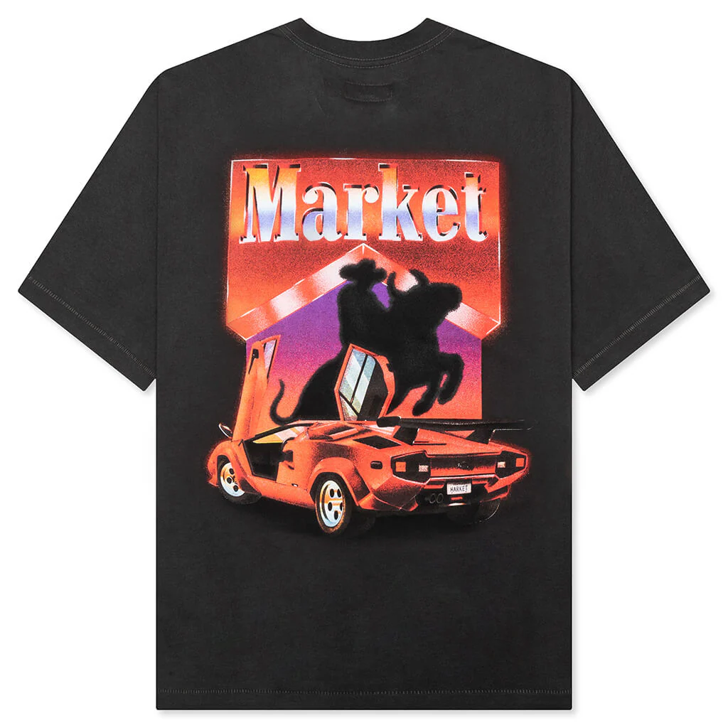 Bull Rider T-Shirt - Washed Black - Image 2