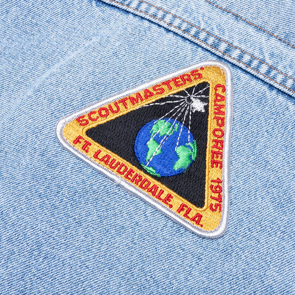 Charlatan Reversible Denim/Baseball Jacket - Indigo - Image 5