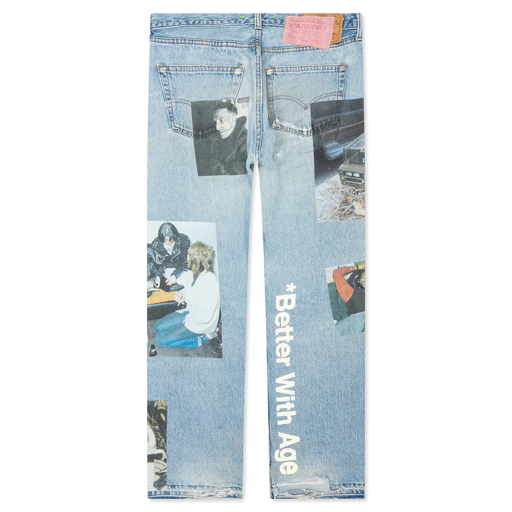Tabloid Denim Pants - Indigo - Image 2