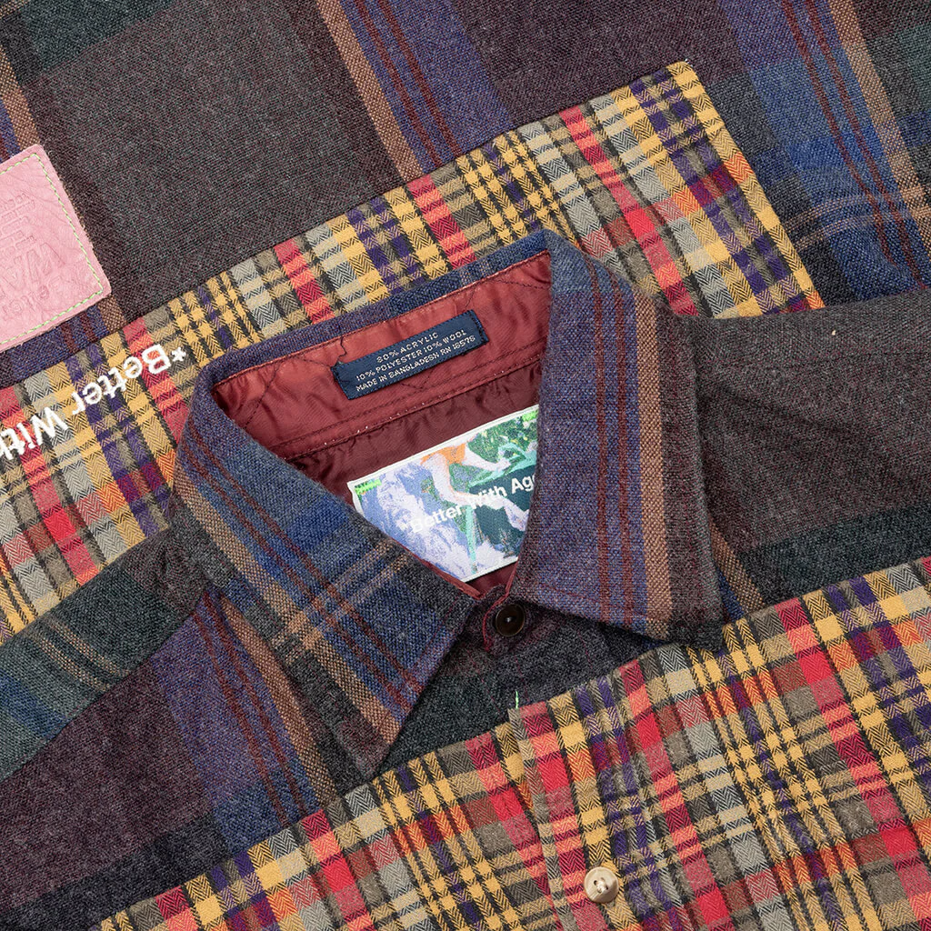 Re-Tartan Flannel Shirt - Multi - Image 3