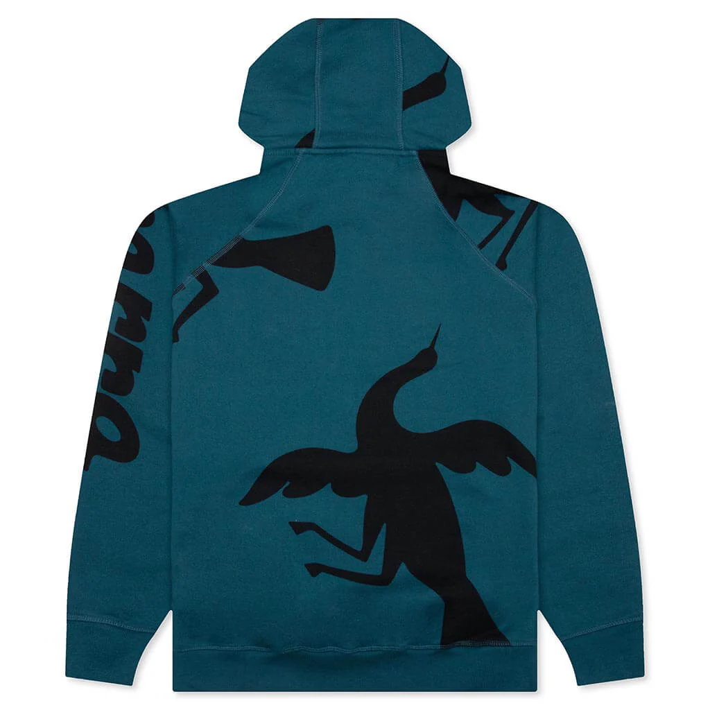 Clipped Wings Hooded Sweatshirt - Deep Sea Green - Image 2
