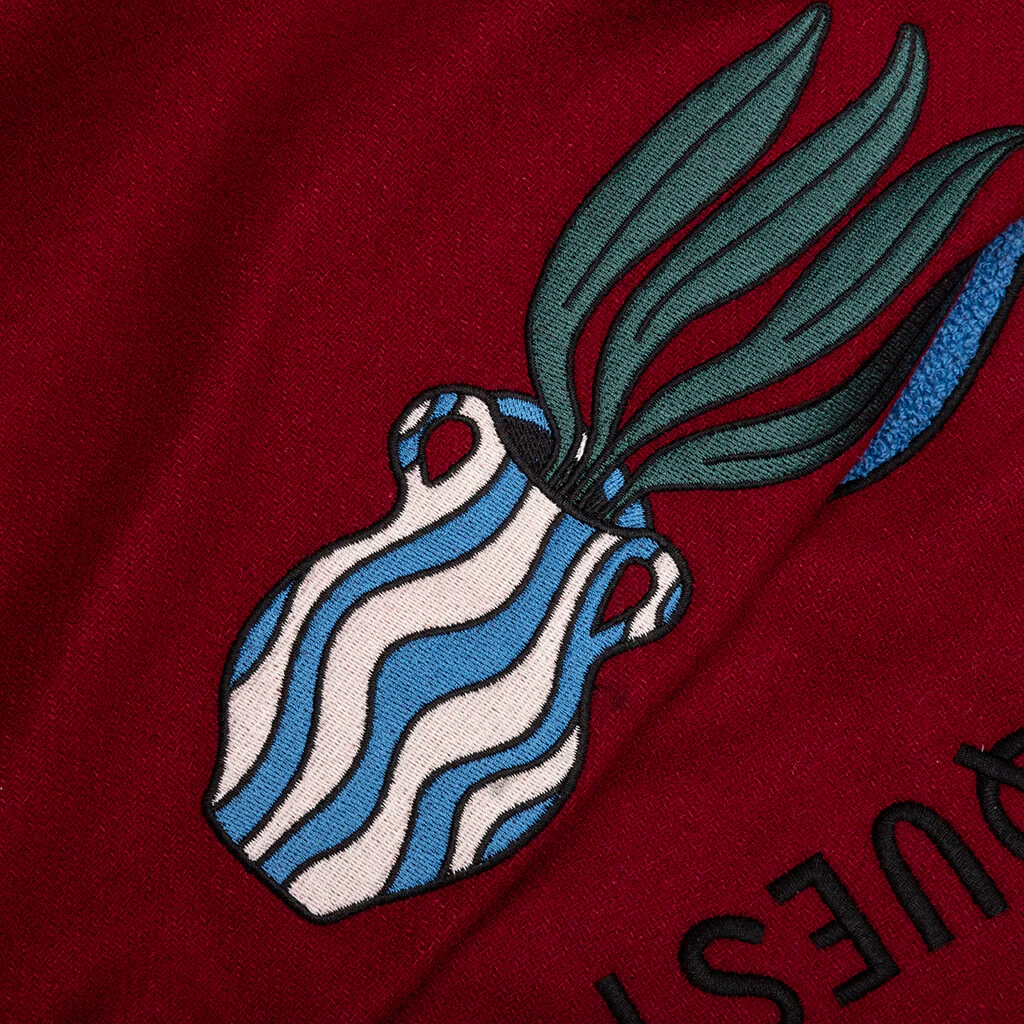 Run Sit & Bike Varsity Jacket - Dark Red - Image 5