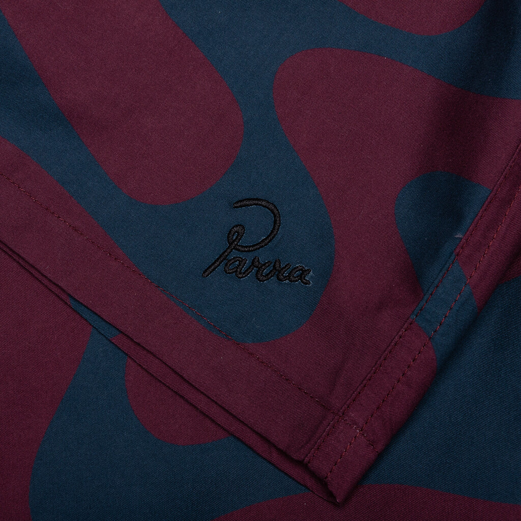 Splashed Swim Shorts - Burgundy - Image 3