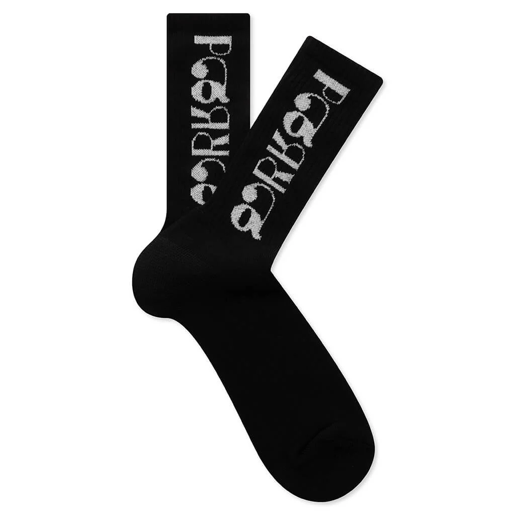 Tokyo Logo Crew Socks - Black