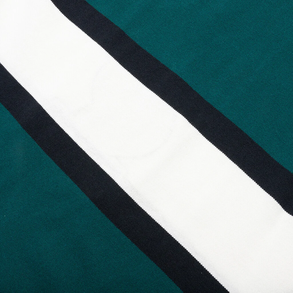 Winged Logo Polo Shirt - Teal/Off White - Image 4