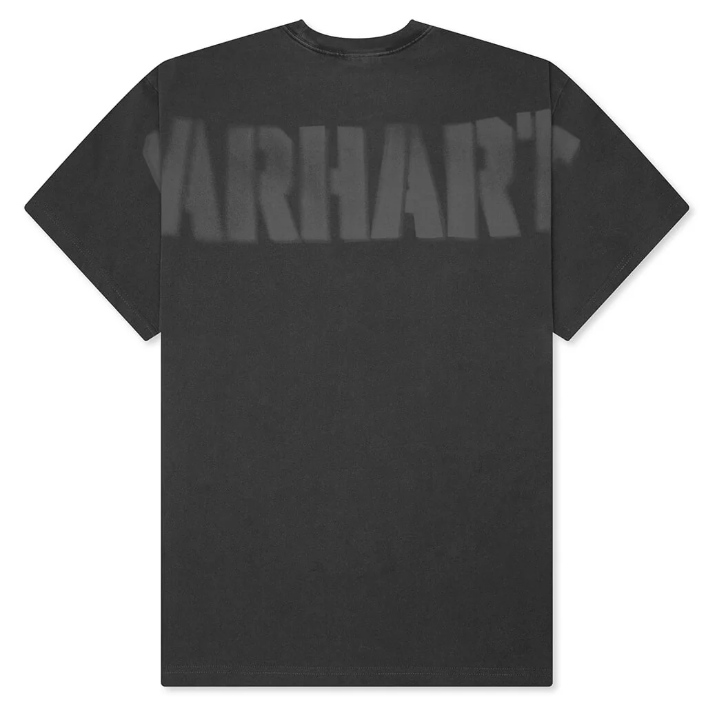 S/S RGGD T-Shirt - Black Garment Dyed - Image 2