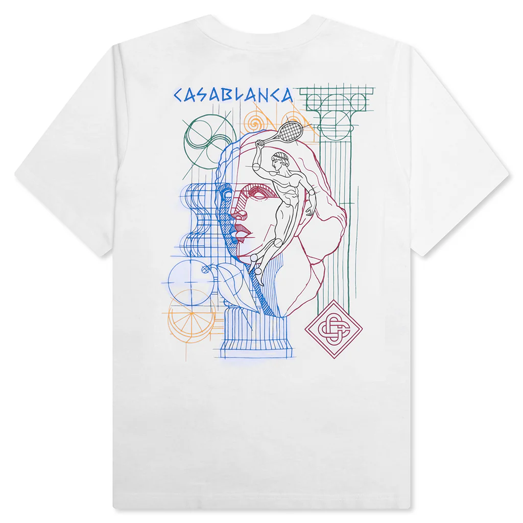 Drawing Lab Screen Printed T-Shirt - White - Image 2