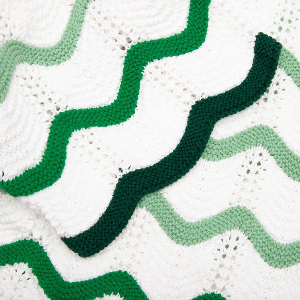 Gradient Wave Texture Shirt - Green/White - Image 4