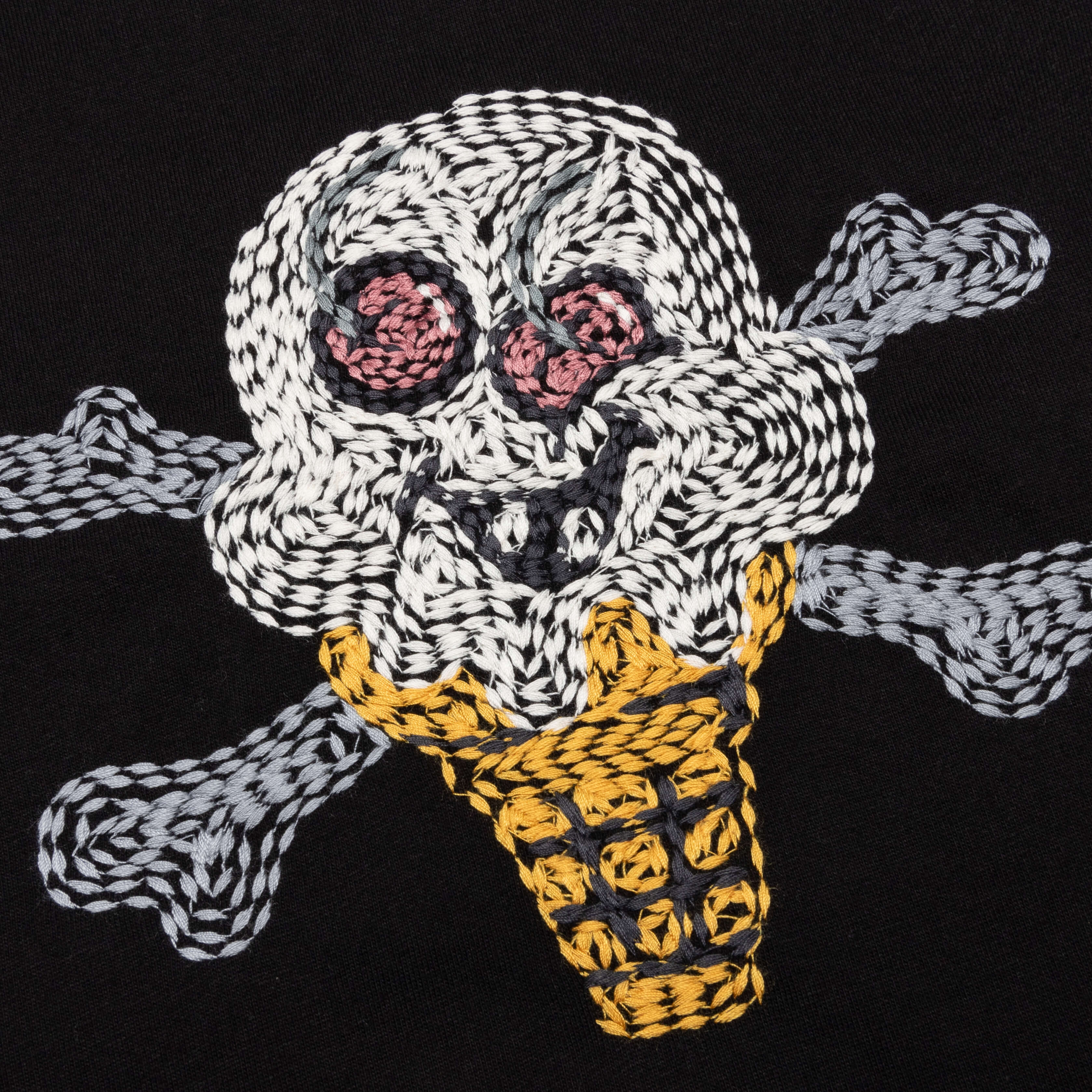 Cherry Face S/S Knit - Black - Image 3