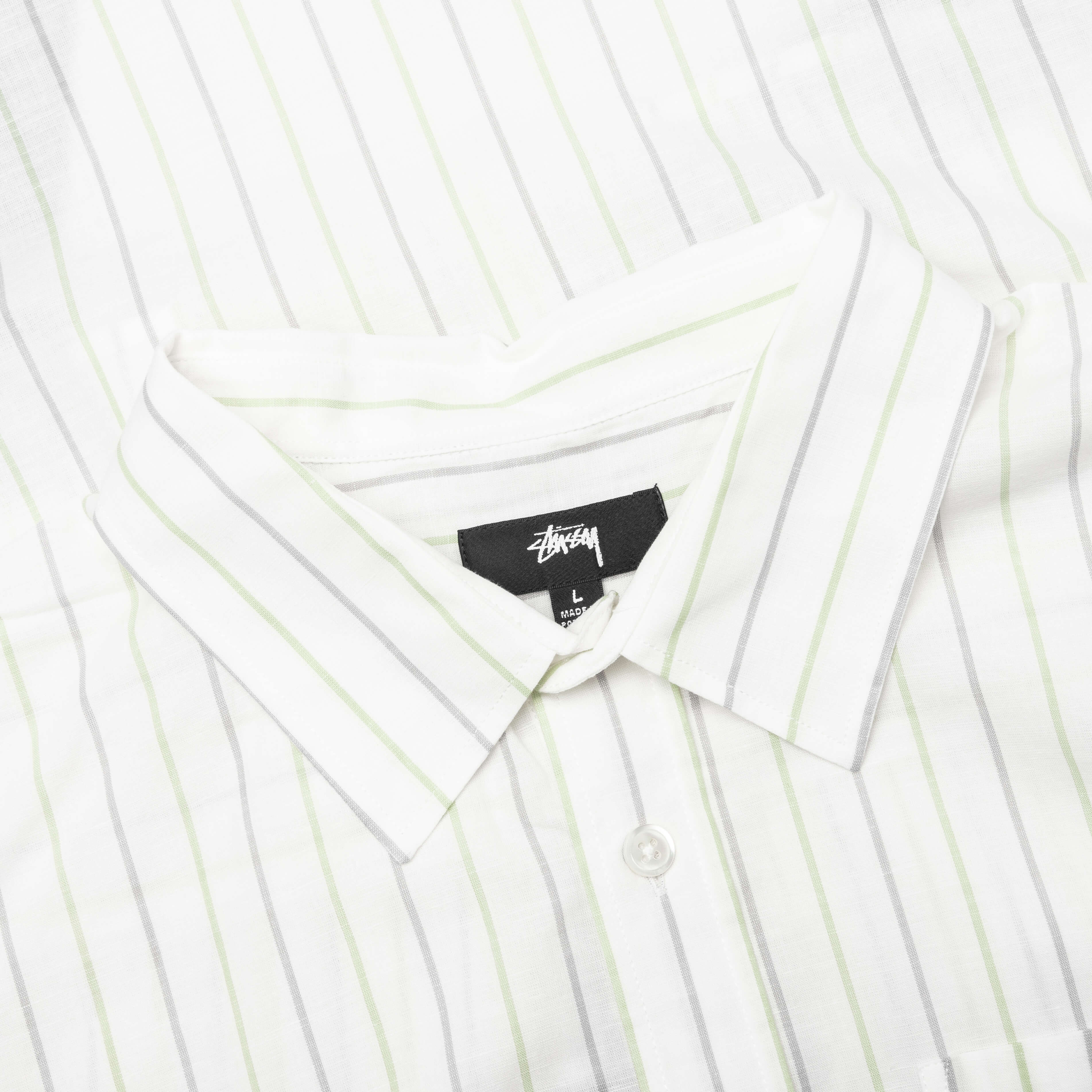 Classic L/S Shirt Stripe - White - Image 3